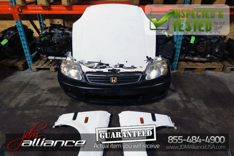 JDM 99-00 Honda Civic EK3 Front Nose Cut Bumper Headlights EK9 EK4 SiR - JDM Alliance LLC