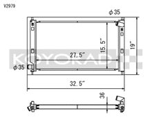 Koyo 08-09 Mitsubishi Evolution X (AT/MT) / Ralliart Turbo Radiator - view 1