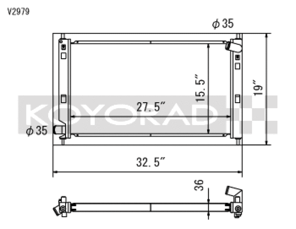 Koyo 08-09 Mitsubishi Evolution X (AT/MT) / Ralliart Turbo Radiator