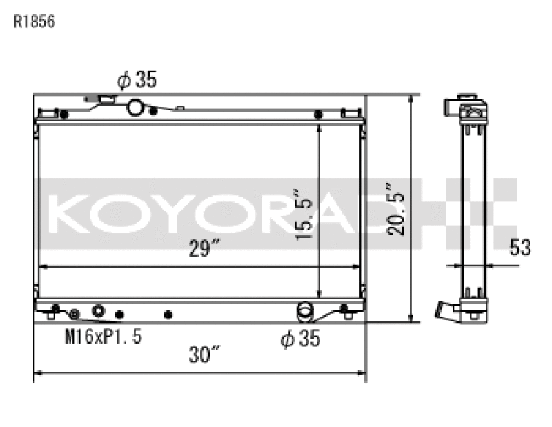 Koyo Aluminum Racing Radiator - 93-98 Toyota Supra NA/Turbo 2JZ (MT)