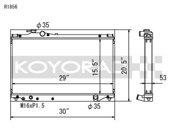 Koyo Aluminum Racing Radiator - 93-98 Toyota Supra NA/Turbo 2JZ (MT)