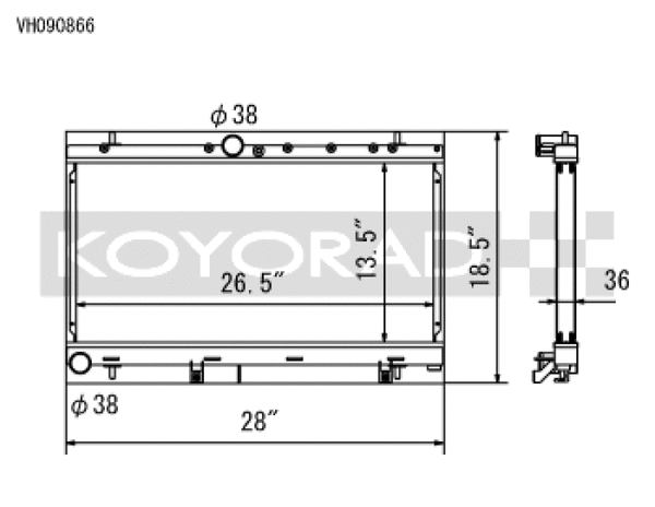 Koyo Aluminum Racing Radiator - 2002 Subaru Impreza WRX 2.0L Turbo