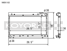 Koyo 99-01 Subaru Impreza RS / Outback 99-02 Subaru Forester 2.5L Performance Radiator - view 1