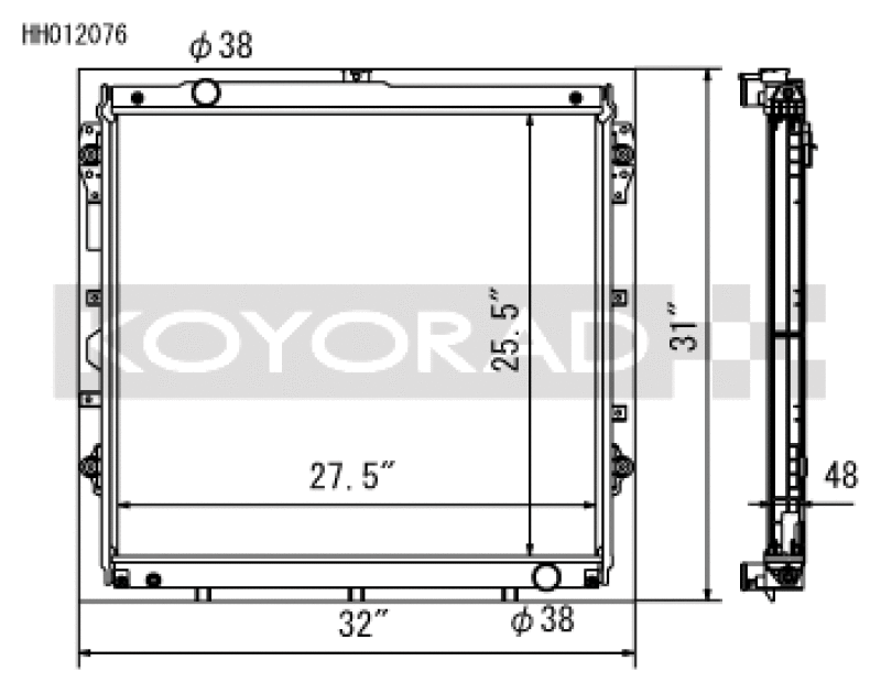 Koyo Toyota 10-13 Tundra 4.6L/07-13 Tundra 5.7L V8 (AT) Racing Radiator *Requires SK-C13*