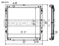 Koyo Toyota 10-13 Tundra 4.6L/07-13 Tundra 5.7L V8 (AT) Racing Radiator *Requires SK-C13* - view 1
