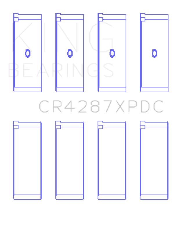 King Performance Coated Rod Bearing Set - Honda B18C1 / B18C5 (Predoweled for Alum Rods)