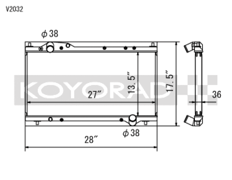 Koyo Aluminum Racing Radiator - 91-05 Acura NSX 3.0/3.2L (MT)
