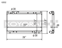 Koyo 91-05 Acura NSX 3.0/3.2L (MT) Radiator - view 1
