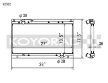 Koyo 91-05 Acura NSX 3.0/3.2L (MT) Radiator - view 1
