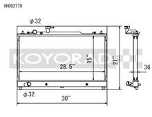 Koyo 06-08 Mazdaspeed 6 2.3L Turbo Radiator - view 1