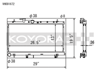 Koyo 03-07 Subaru Impreza WRX/STI (MT / w/ Filler Neck) Radiator - view 1