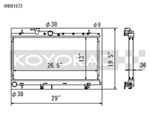 Koyo 03-07 Subaru Impreza WRX/STI (MT / w/ Filler Neck) Radiator - view 1