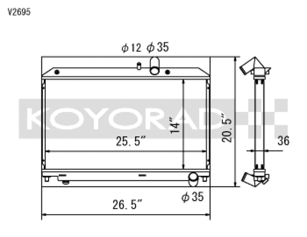 Koyo Aluminum Racing Radiator - 04-08 Mazda RX-8 1.3L Renesis (MT)