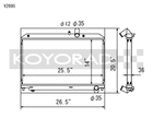 Koyo 04-08 Mazda RX-8 1.3L (MT) Radiator