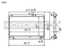 Koyo 04-08 Mazda RX-8 1.3L (MT) Radiator - view 1