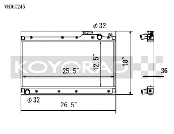 Koyo Aluminum Racing Radiator - 89-97 Mazda MX-5 Miata 1.6/1.8L (MT)