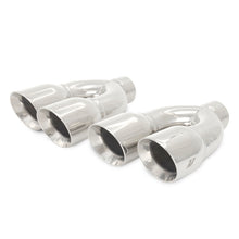 Mishimoto Universal Steel Muffler Tip 2.5in Inlet Dual Y Polished - view 1