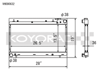 Koyo Aluminum Racing Radiator - 93-98 Subaru Impreza 1.8/2.2L (MT) - view 1