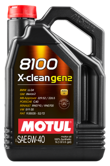 Motul 5L Synthetic Engine Oil 8100 X-CLEAN Gen 2 5W40 - view 1