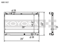 Koyo 06-13 Lexus IS250/IS350 2.5L/3.5L (6MT/AT) Radiator - view 1