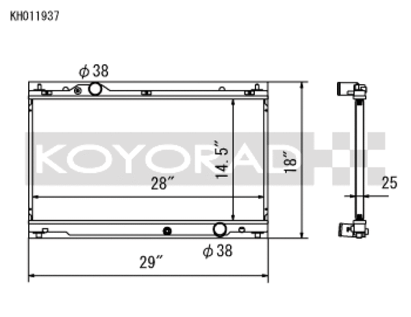 Koyo 06-13 Lexus IS250/IS350 2.5L/3.5L (6MT/AT) Radiator