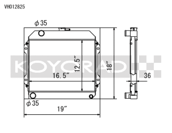 Koyo Aluminum Racing Radiator - 71-74 Toyota Corolla TE27 / TE28 / TS21 (MT)