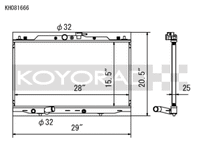 Koyo 04-08 Acura TSX 2.4L (MT) Racing Radiator - 25MM CORE - view 2