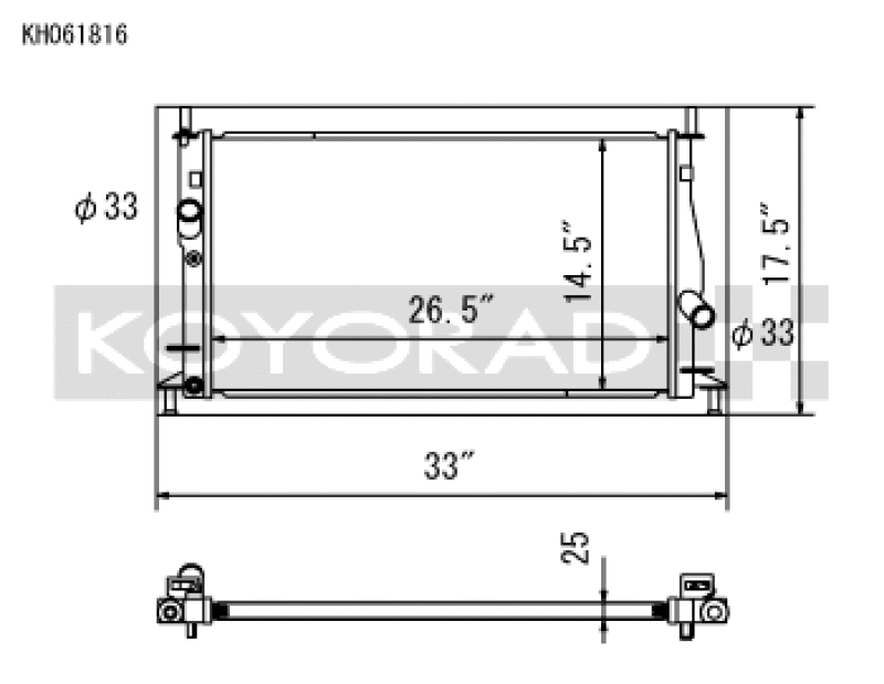Koyo Aluminum Racing Radiator - 04-09 Mazda 3 / Mazdaspeed 3 2.0/2.3L (MT)