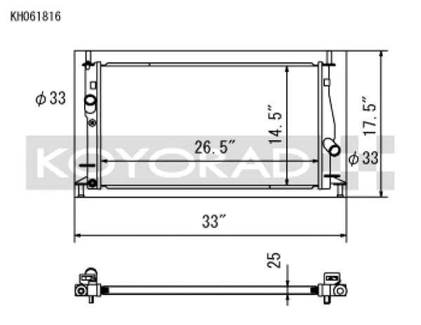 Koyo Aluminum Racing Radiator - 04-09 Mazda 3 / Mazdaspeed 3 2.0/2.3L (MT)