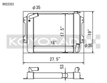 Koyo 70-78 Datsun 240/260/280Z (MT) Radiator - view 3