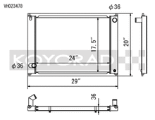Koyo 09-17 Nissan 370Z 6MT Radiator (Eliminates AC Condenser) - view 1
