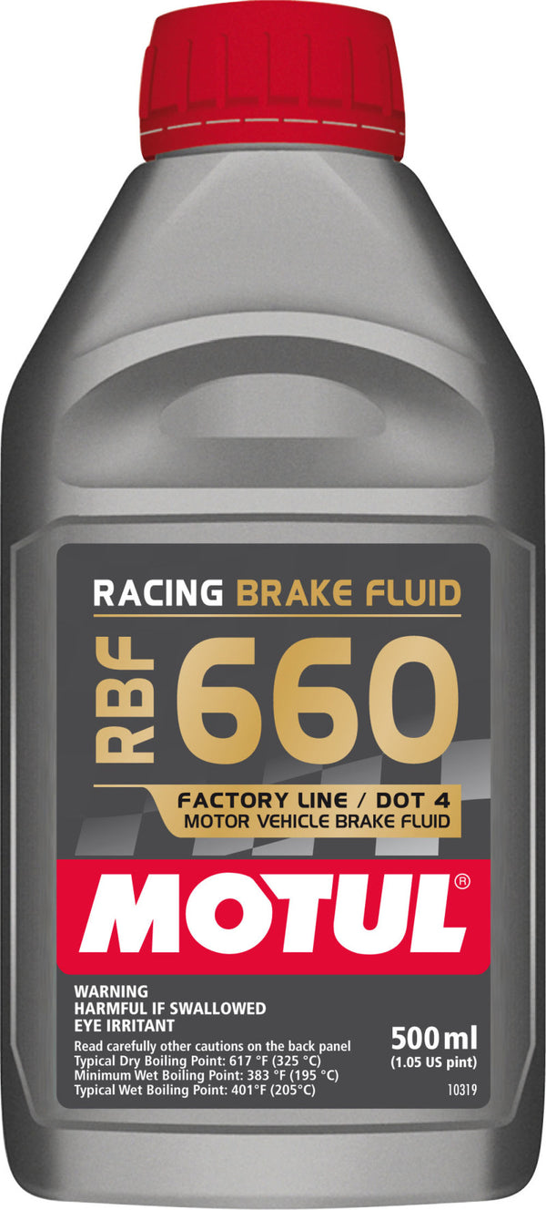 Motul RBF 660 Racing Brake Fluid DOT 4 — Case of 12 × 500ml