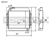 Koyo Aluminum Racing Radiator - 68-72 Nissan Skyline KGC10 Hakosuka L20 (MT) - view 1