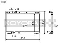 Koyo 06-11 Honda Civic Si 2.0L Coupe/Sedan (MT) Radiator - view 1
