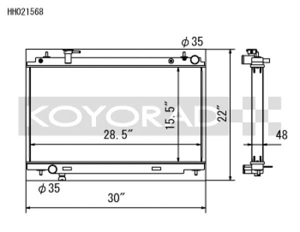 Koyo Aluminum Racing Radiator - 03-06 Nissan 350Z 3.5L V6