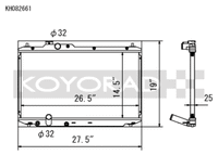 Koyo 12-15 Honda Civic SI 2.4L (MT) Radiator - view 1