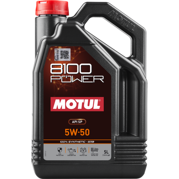 Motul 5L 8100 Power 5W50 Full Synthetic Engine Oil