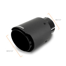 Mishimoto 2x Carbon Fiber Muffler Tip 2.5in Inlet 3.5in Outlet Black - view 3