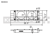 Koyo Honda Universal Pocket Radiator - view 1