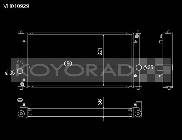 Koyo Aluminum Racing Radiator - 00-05 Toyota MR2 Spyder 1.8L (MT)