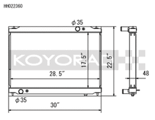 Koyo 09-13 Nissan GT-R 3.8L (AT) Radiator - view 2