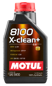 Motul 1L Synthetic Engine Oil 8100 5W30 X-CLEAN - LL04- MB 229.51- 504.00-507.00 - view 3