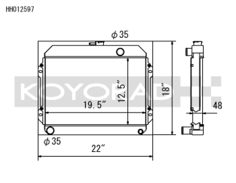 Koyo Aluminum Racing Radiator - 70-74 Toyota Celica 1.6/2.0L (MT)