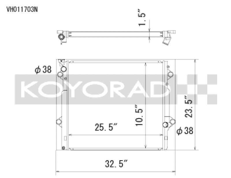 Koyo 03-09 Toyota 4Runner/Lexus GX470 4.7l Aluminum Radiator - Off-Road Use Only