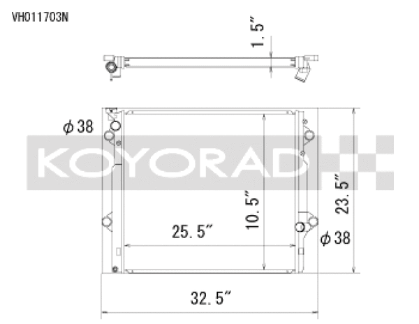 Koyo 03-09 Toyota 4Runner/Lexus GX470 4.7l Aluminum Radiator - Off-Road Use Only