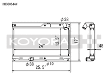 Koyo 93-95 Mazda RX-7 1.3L Turbo N-FLO (Dual Pass) Radiator - view 2