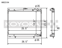 Koyo 00-02 Nissan Skyline GTR 2.6L Turbo Racing Radiator - view 1