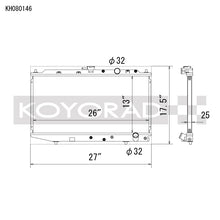 Koyo 88-91 Honda Civic / CRX EF Chassis w/B-Series (Manual Transmission) All-Aluminum Radiator - view 1