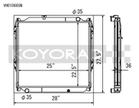 Koyo 96-02 Toyota 4Runner 2.7L / 3.4L w/ 5MT Radiator (Requires Cap PN SK-C13) - view 1