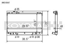 Koyo 97-05 Toyota Aristo / Lexus GS300 Radiator - view 1